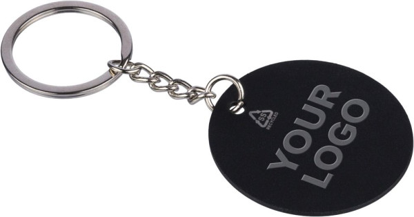 Recycelter runder Schlüsselanhänger aus Edelstahl Risa