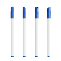 Weiß/ Blau/ Blaue Tinte